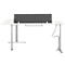 90° Winkeltisch mit Akustik-Tischtrennwand & Kabelführung, Memorymaster, elektrisch höhenverstellbar, T-Fuss, B 2000 x T 1600 mm, weiss