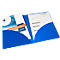 Aanbiedingsmap FolderSys, A4, 4 zakken, visitekaartzakje, polypropyleen, blauw, 10 stuks