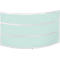 Aanbouwbalie Tool, rond, B 1910 x D 850 x H 1100 mm, beukenpatroon/kunstglas groen
