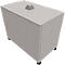 Aanbouwcontainer SOLUS PLAY, verrijdbaar, 2 vleugeldeuren, B 800 x D 500 x H 720 - 1080 mm, Keramiekgrijs
