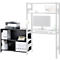 Aanbouwrek voor ORDO Home rekken, 3 legborden, multifunctioneel, verrijdbaar, B 1060 x D 435 x H 825 mm, gitzwart mat RAL 9005
