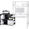 Aanbouwrek voor ORDO Home rekken, 3 legborden, multifunctioneel, verrijdbaar, B 1060 x D 435 x H 825 mm, gitzwart mat RAL 9005