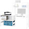 Aanbouwrek voor ORDO Home rekken, 3 legborden, multifunctioneel, verrijdbaar, B 1060 x D 435 x H 825 mm, verkeerswit RAL 9016
