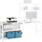 Aanbouwrek voor ORDO Home rekken, 3 legborden, multifunctioneel, verrijdbaar, B 1060 x D 435 x H 825 mm, verkeerswit RAL 9016
