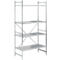 Aanbouwstelling, B 900 x D 600 x H 2000 mm, gesloten legborden, roestvrij staal 