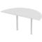 Aanbouwtafel, halve cirkel, Ø 1600 mm, lichtgrijs