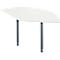 Aanschuiftafel, 135°, B 800 x D 800 mm, wit/antraciet