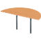 Aanschuiftafel, halve cirkel, Ø 1600 mm, beuken/antraciet
