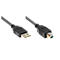 Aansluitkabel USB 2.0 stekker A/B, 3 m, zwart