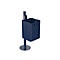 Abfallbehälter mit Haube und integriertem Ascher, blau (RAL 5013)