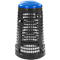 Abfallbehälter Ruff, für 70-120 l Kunststoff-& Papiersäcke, Lochoptik, ø 525 mm, Recycling-Kunststoff, blau-schwarz
