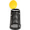 Abfallbehälter Ruff, für 70-120 l Kunststoff-& Papiersäcke, Lochoptik, ø 525 mm, Recycling-Kunststoff, gelb-schwarz