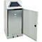 Abfallbehäter Vario 120, modular, Volumen 120 l, abschließbar, Inneneimer, feuerhemmend, mit Pads, B 450 x T 450 x H 1100 mm, Stahl, lichtgrau RAL 7035