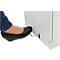 Abfallbehäter Vario 120, modular, Volumen 120 l, abschließbar, Inneneimer, feuerhemmend, mit Pads, B 450 x T 450 x H 1100 mm, Stahl, lichtgrau RAL 7035