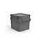 Abfalleimer Rotho ALBULA, Recycling-System, 40 l, stapelbar, Kunststoff (BPA-frei), anthrazit