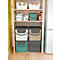 Abfalleimer Rotho ALBULA, Recycling-System, 40 l, stapelbar, Kunststoff (BPA-frei), anthrazit