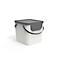 Abfalleimer Rotho ALBULA, Recycling-System, 40 l, stapelbar, Kunststoff (BPA-frei), mistletoe weiss