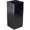 Abfallsammler Orgavente, Stahl, Volumen 40 l, Rechteck, B 350 x T 350 x H 790 mm, selbstlöschender Eimer, schwarz