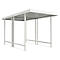 Abri extérieur Leipzig, utilisable des deux côtés, unité de base, l. 2250 mm, blanc gris