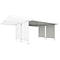 Abri extérieur modèle Leipzig, utilisable des deux côtés, unité d'extension, l. 4300 mm, blanc gris