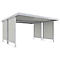 Abri extérieur modèle Leipzig, utilisable des deux côtés, unité de base, l. 4300 mm, galvanisé