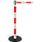 Absperrpfosten RS-Guidesystems GLAG 28, Gurtauszug 2300 mm, weiß-rot/weiß-rot