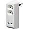 Abzweigstecker brennenstuhl® cleverLINE, 2-fach, 1 x USB-A/1 x USB-C, um 300° drehbar, ohne Aufhänger, IP20, Kunststoff, weiss