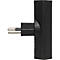 Abzweigstecker brennenstuhl® cleverLINE, extraflach, 2-fach, um 300° drehbar, ohne Aufhänger, IP20, Kunststoff, schwarz