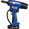Blauw draadloos gereedschap 'Gesipa AccuBird Pro', zwarte accenten, gele knop. Opschrift 'Gesipa'.