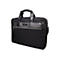 Schwarze Acer Laptoptasche mit silbernem Reißverschluss vor weißem Hintergrund.