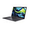 Graues Acer Notebook, Bildschirm mit blau-grünem Muster, auf weissem Hintergrund.