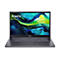 Dunkelgraues Acer Aspire 17 Laptop, Display mit blau-grünem Muster, Tastatur, weißer Hintergrund.
