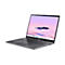 Grauer Acer Laptop, geöffnet, Bildschirm mit Wolken, Tastatur und Touchpad sichtbar.