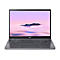 Acer Laptop von vorne mit dunklem Gehäuse und hellem Berg-Hintergrund auf dem Display.