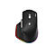 Schwarze kabellose Acer Gaming-Maus mit RGB-Beleuchtung und silbernem Scrollrad vor weißem Hintergrund.
