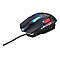 Schwarze Acer Nitro Gaming-Maus mit RGB-Beleuchtung und Textilkabel vor weißem Hintergrund.