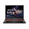 Schwarzer Acer Nitro Laptop, Display mit Sternenhimmel, beleuchtete Tastatur.