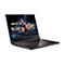Schwarzer Laptop Acer Nitro mit leuchtender Tastatur. Auf dem Bildschirm ist ein Weltraum-Motiv mit einem Raumschiff zu sehen.