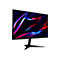 Acer Gaming-Monitor mit schwarzem Standfuß und abstraktem, farbenfrohem Lichtmuster auf dem Display.