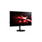 Schwarzer Acer Gaming-Monitor mit schmalem Rahmen auf rundem Standfuß vor weißem Hintergrund.