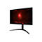 Schwarzer Acer Predator Gaming-Monitor mit leuchtendem, rotem Logo auf dem Display vor weißem Hintergrund.
