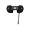 Schwarzes Gaming-Headset in der Frontansicht vor weißem Hintergrund mit abstehendem Mikrofonarm.
