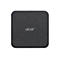 Ein quadratisches, schwarzes kabelloses Ladegerät mit Acer-Logo.