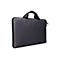 Eine schlichte, dunkelgraue Laptoptasche mit Tragegriffen vor weißem Hintergrund.