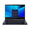 Schwarzer Laptop, geöffnet, mit Windows-Startmenü, Acer-Logo.