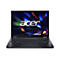 Ein dunkler Acer Laptop mit leuchtender Tastatur, geöffnet vor weißem Hintergrund. Auf dem Display ist groß das Wort "acer" abgebildet.