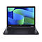 Dunkelgraues Acer Laptop, offener Bildschirm mit blau-grünem Design, schwarze Tastatur.