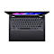 Draufsicht eines schwarzen Acer TravelMate Laptops mit beleuchteter Tastatur und großem Touchpad.