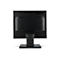 Rückseite eines schwarzen Acer-Monitors mit Standfuß vor weißem Hintergrund.