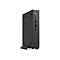 Schwarze Dockingstation mit mehreren Anschlüssen, seitliche Ansicht. USB- und Audioanschlüsse sind sichtbar.